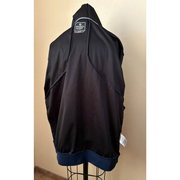 Mondetta Outdoor Project Men's Jacket Size L Navy Softshell Hooded Windbreaker - Picture 6 of 6